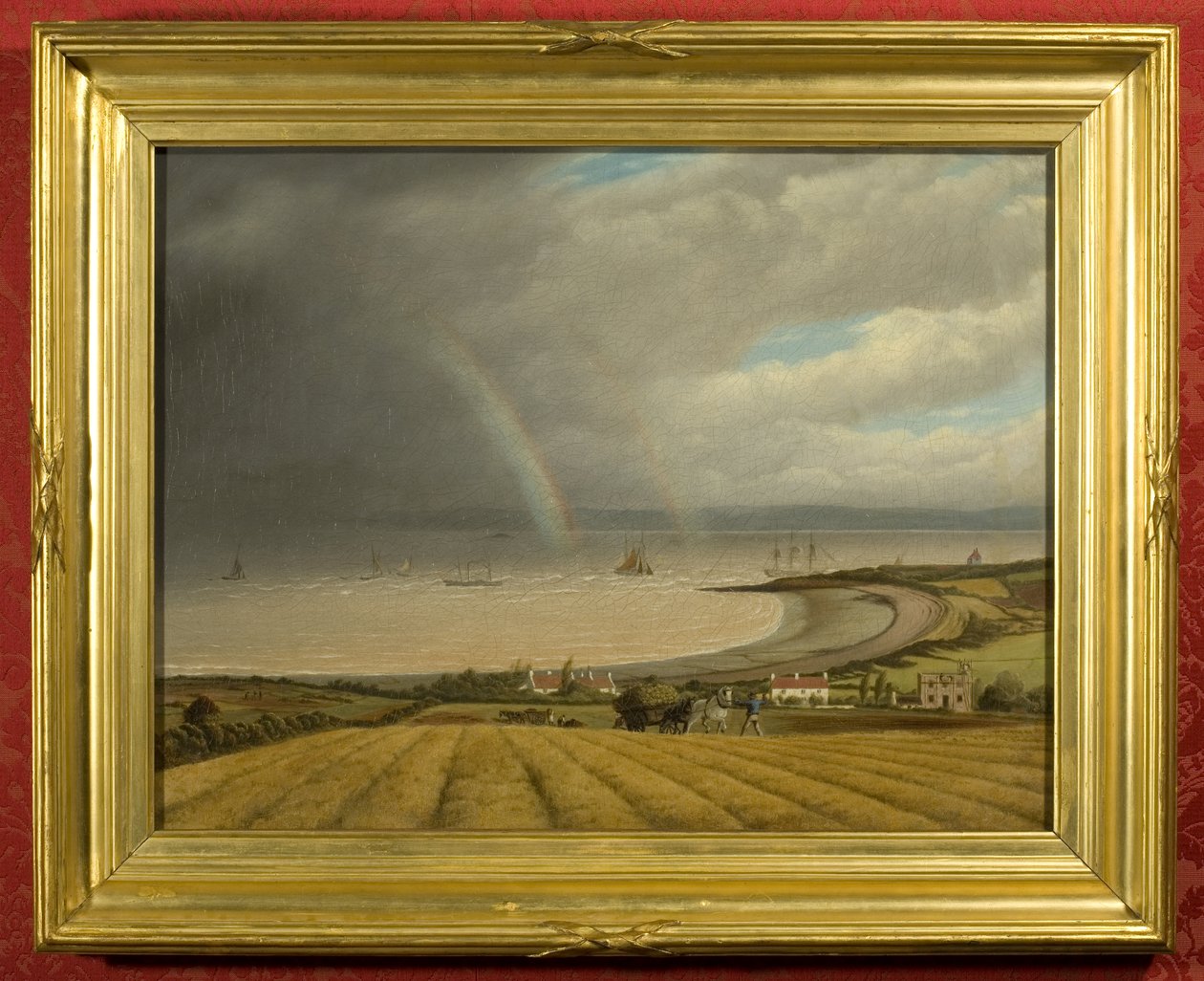 En utsikt fra Portishead mot Wales (olje på lerret) av Joseph Francis Walker