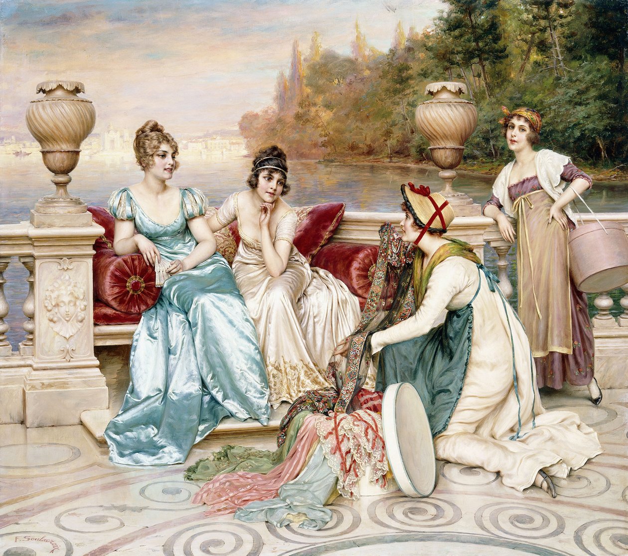 Et utvalg av silke og sateng, av Joseph Frederick Charles Soulacroix