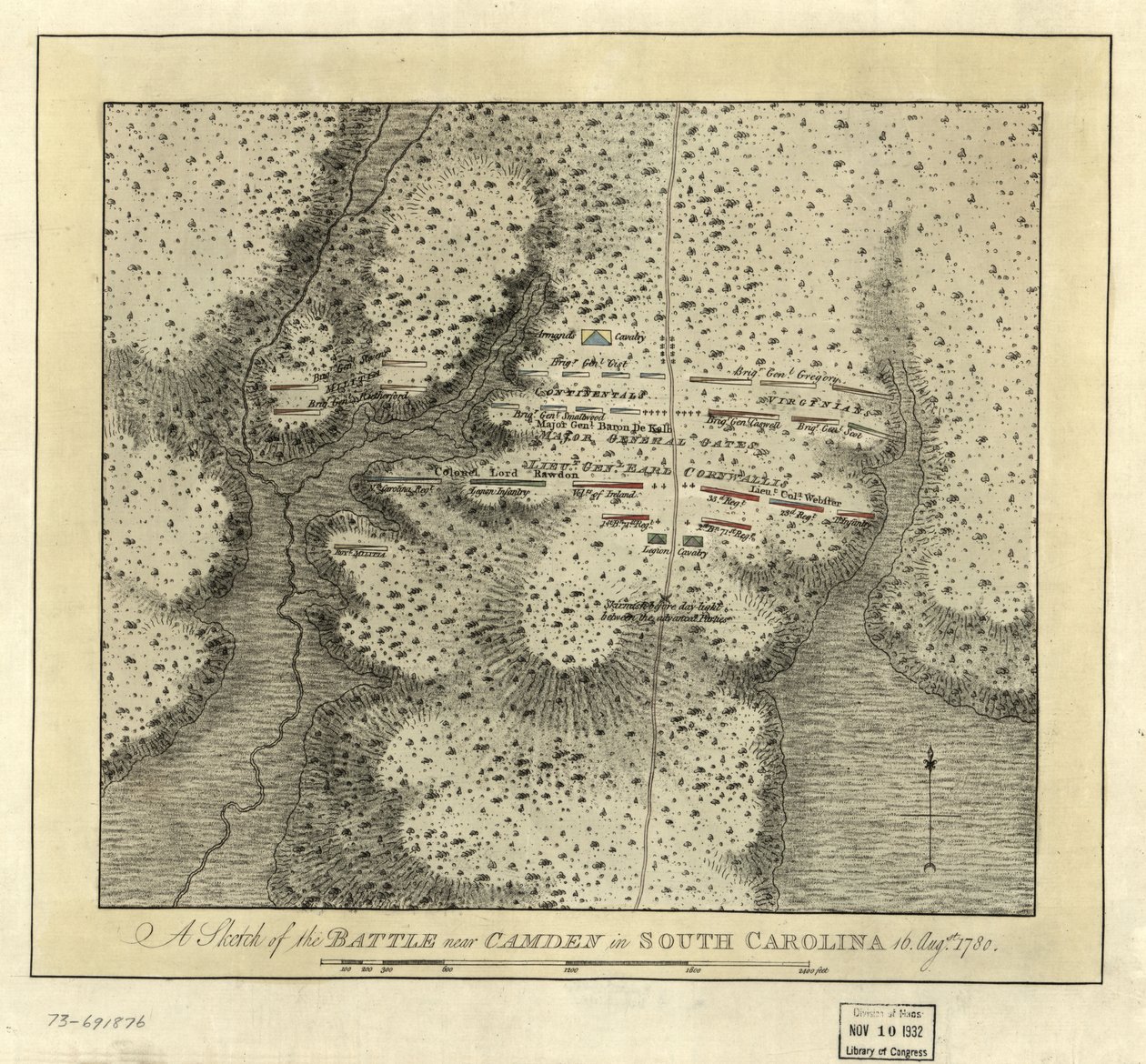 Kamp nær Camden i South Carolina av Joseph Frederick Wallet DesBarres