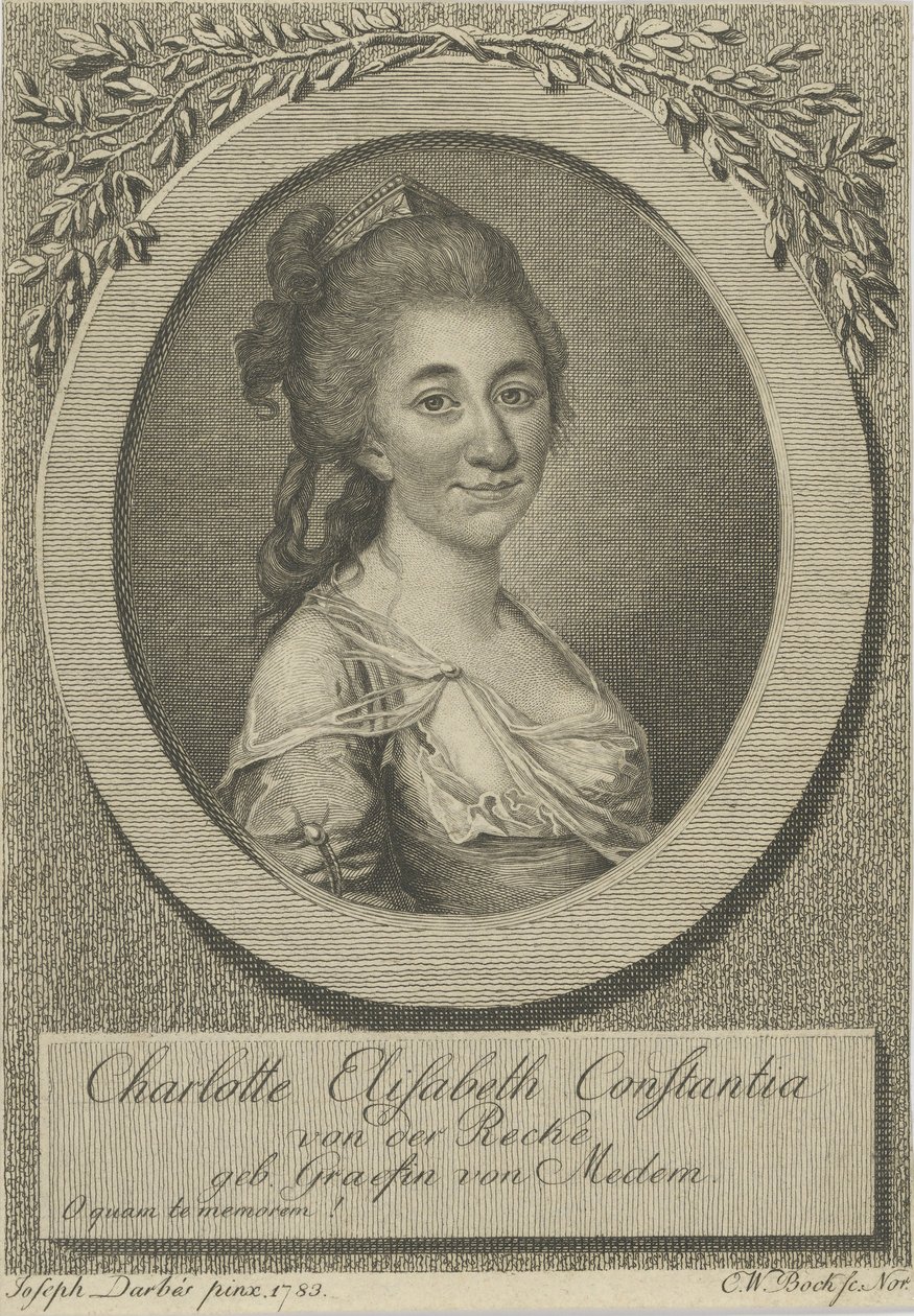 Portrett av Elisa von der Recke 1754-1833, 1783. av Joseph Friedrich August Darbes