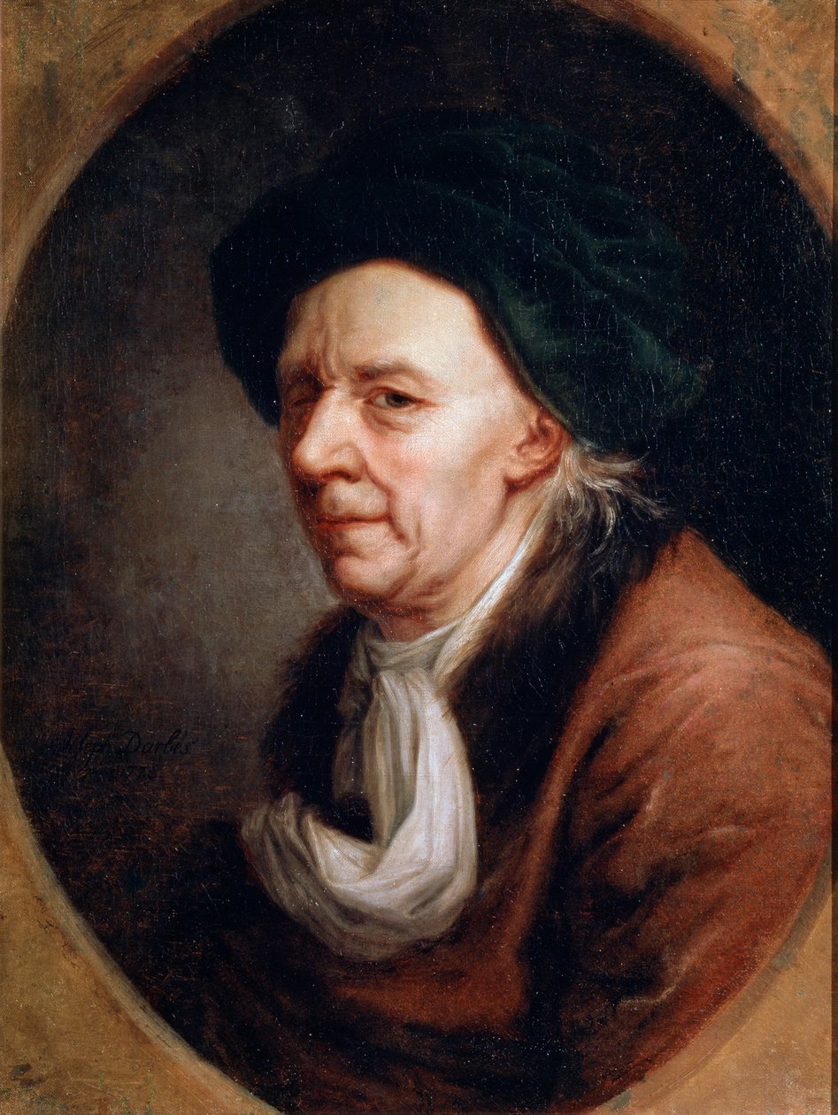 Portrett av matematikeren Leonhard Euler, 1707-1783, tysk maleri fra 1700-tallet av Joseph Friedrich August Darbes