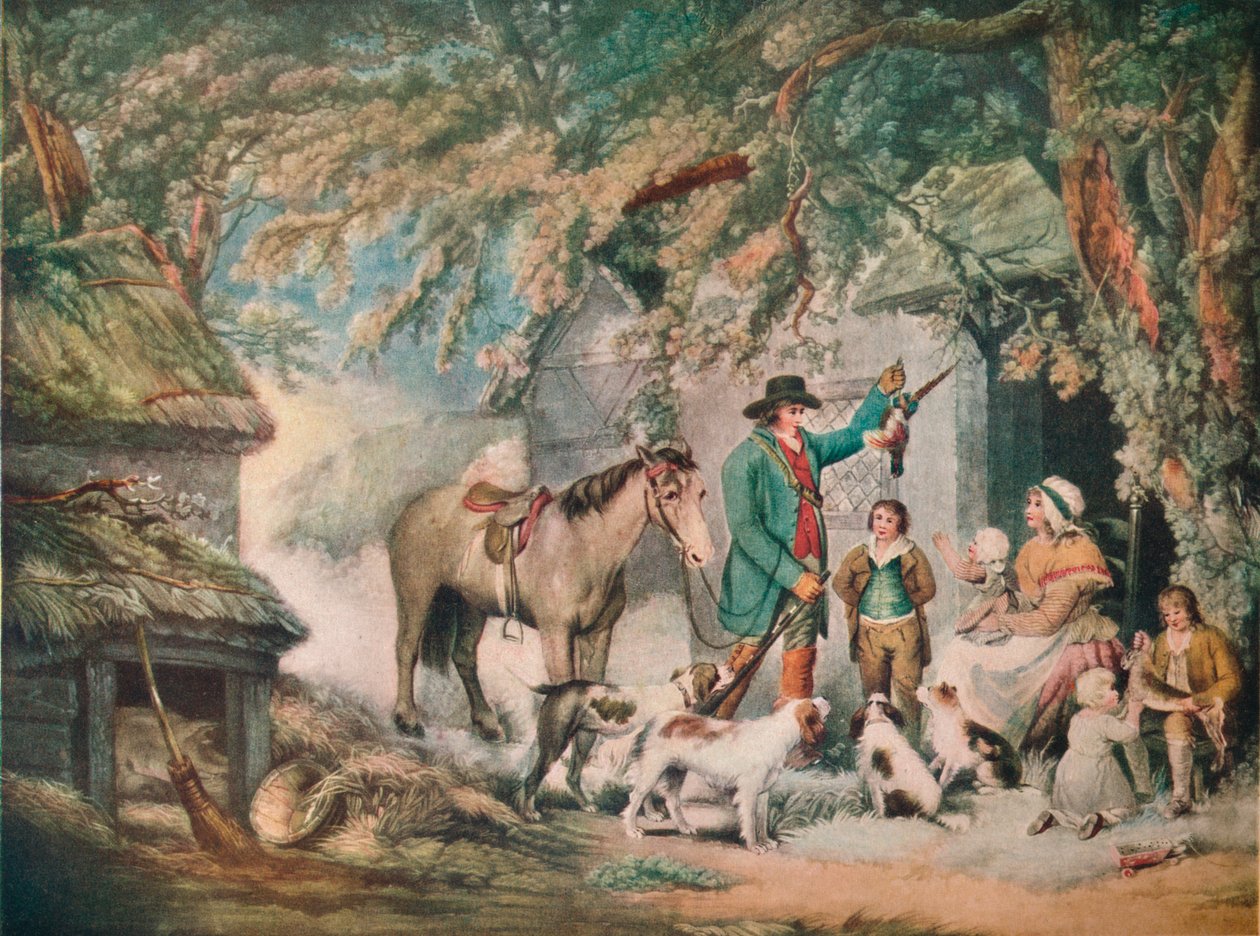 Evening or the Sportsmans Return, 1795, 1919 av Joseph Grozer