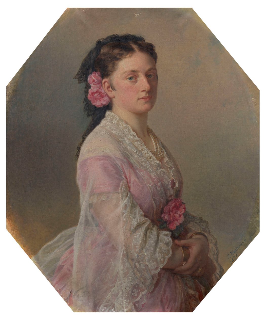Prinsesse Marie av Baden, senere prinsesse Ernest av Leiningen (1831–1899) av Joseph Hartmann