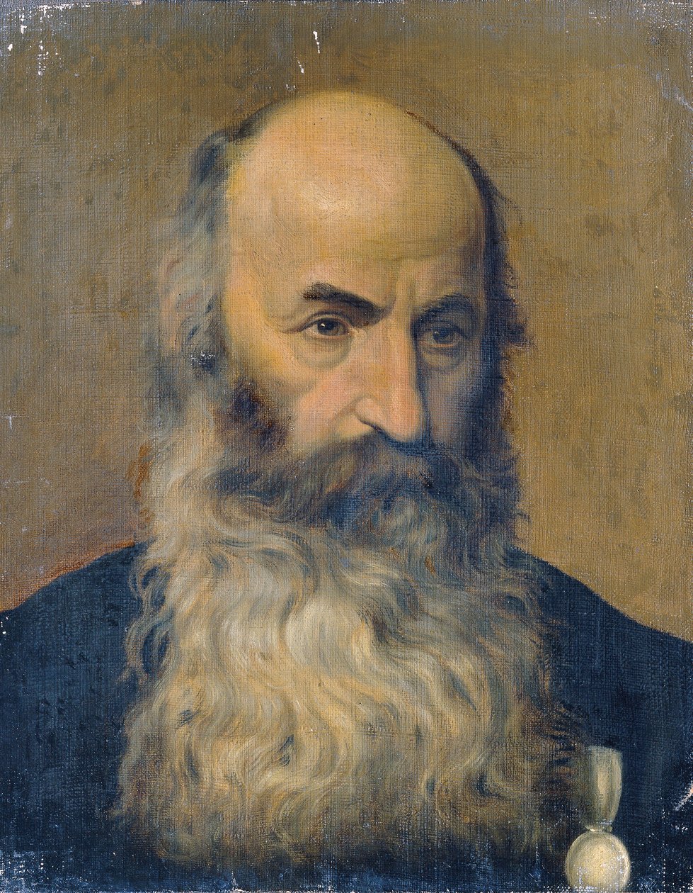 Studiehode til en skjeggete mann II av Joseph Hasslwander