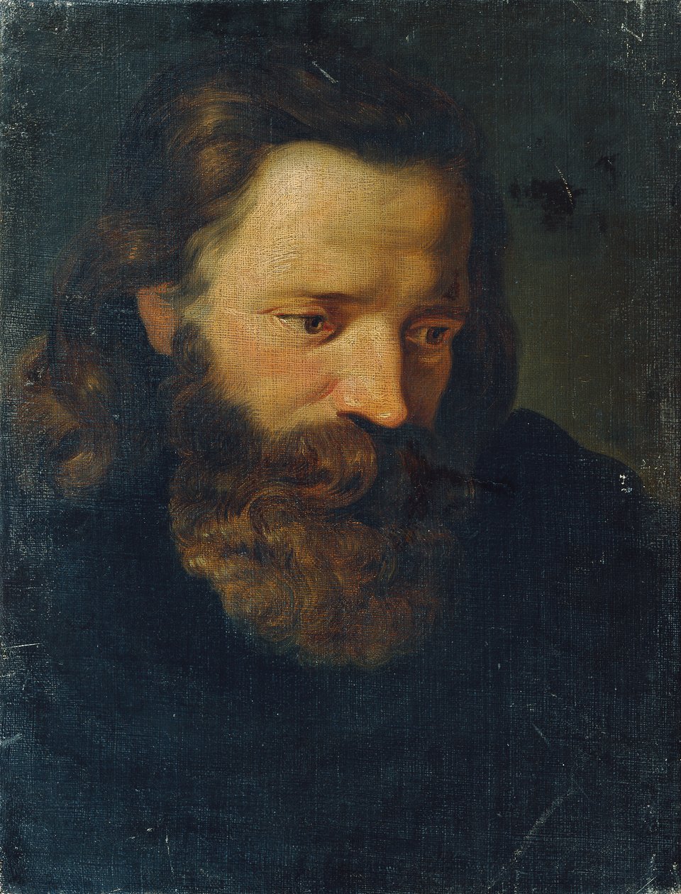 Studiehode til en skjeggete mann I av Joseph Hasslwander