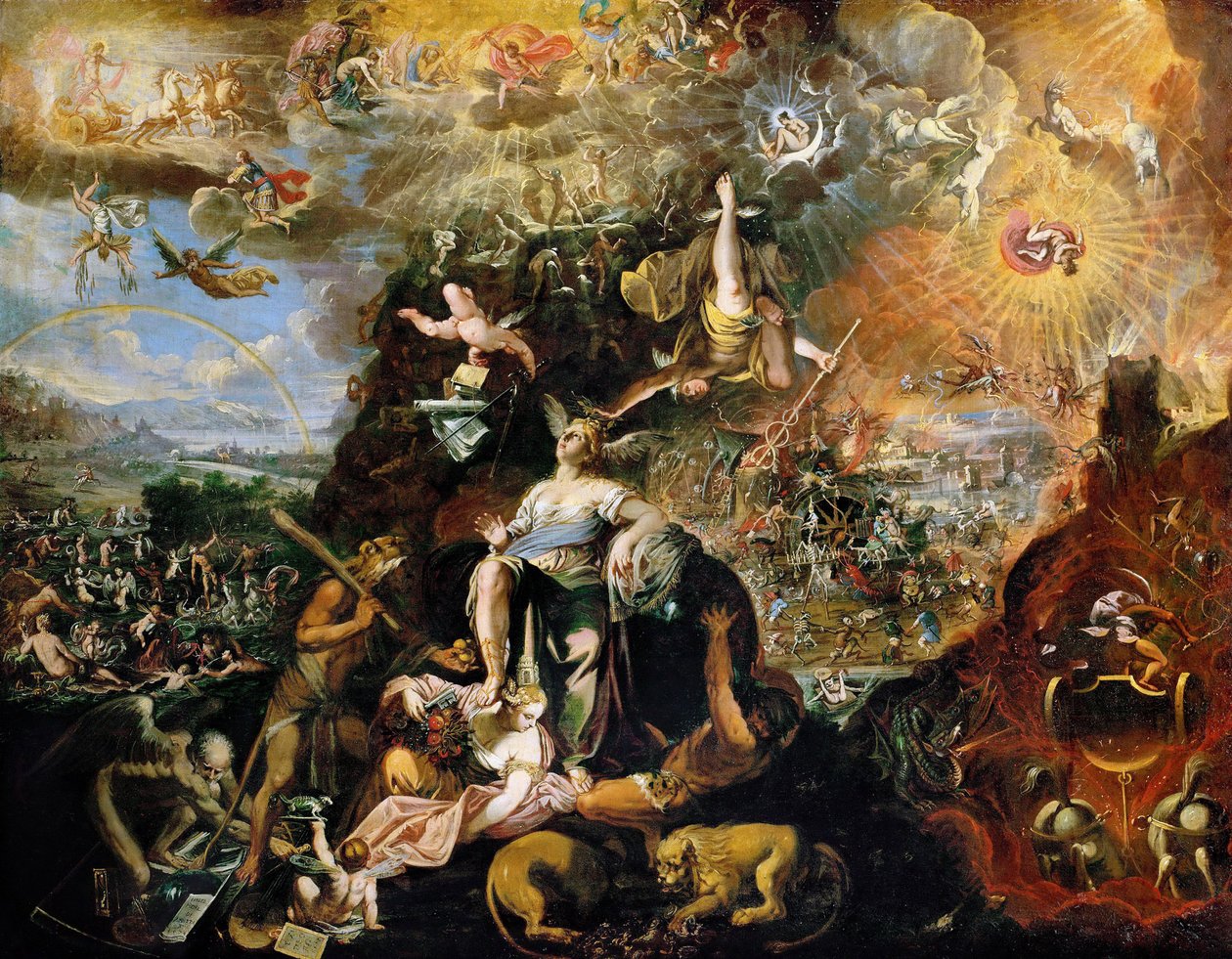 Barokk: Allegory (Apocalypse) av Heintz, Joseph, the Younger (ca 1600-etter 1674) av Joseph Heintz