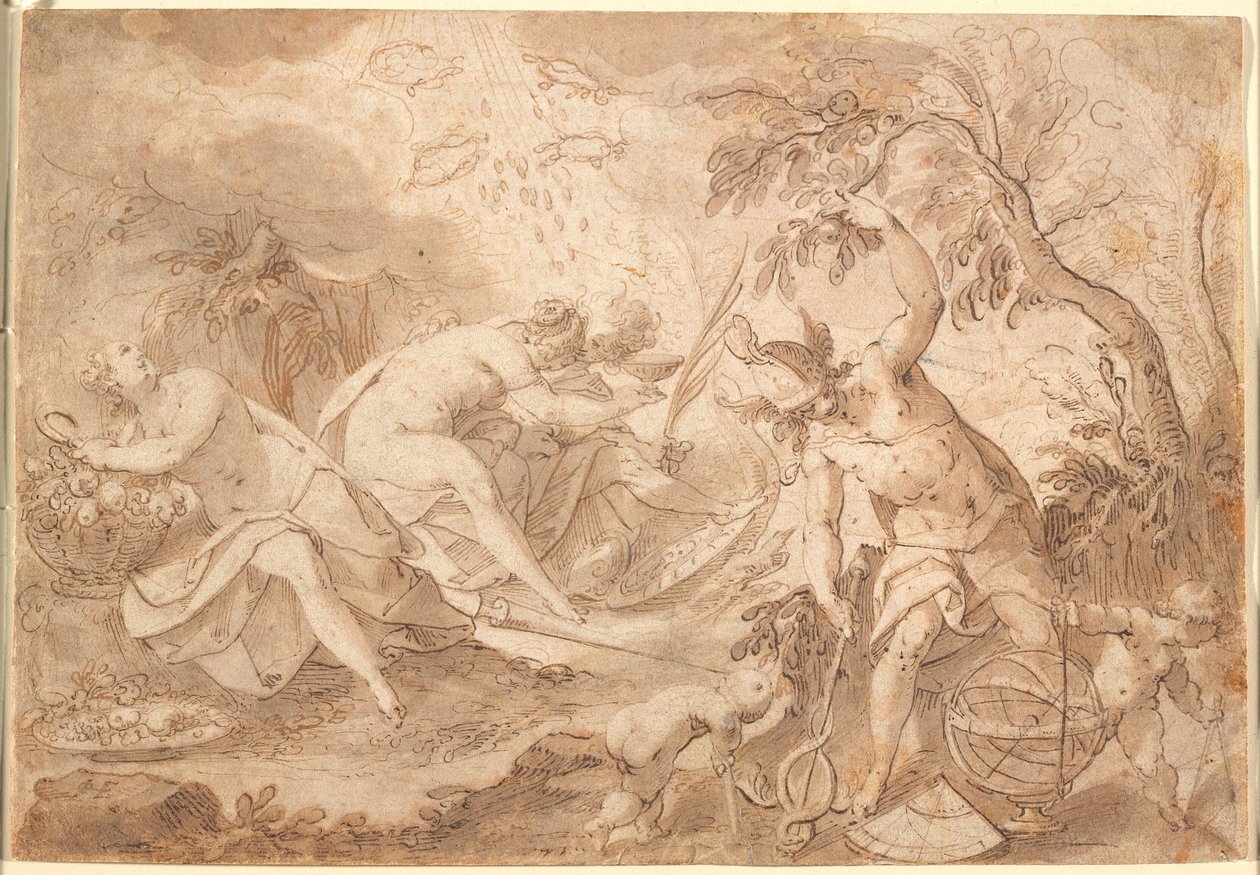 Ulike guder og gudinner: Ceres, Venus, Mars og Merkur av Joseph Heintz d.Æ.