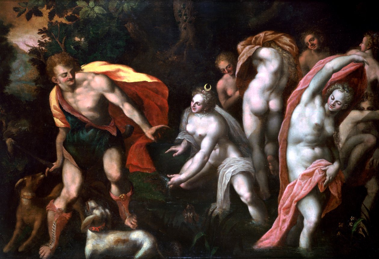 Diane og Acteon, c1584-1609 av Joseph Heintz the Elder
