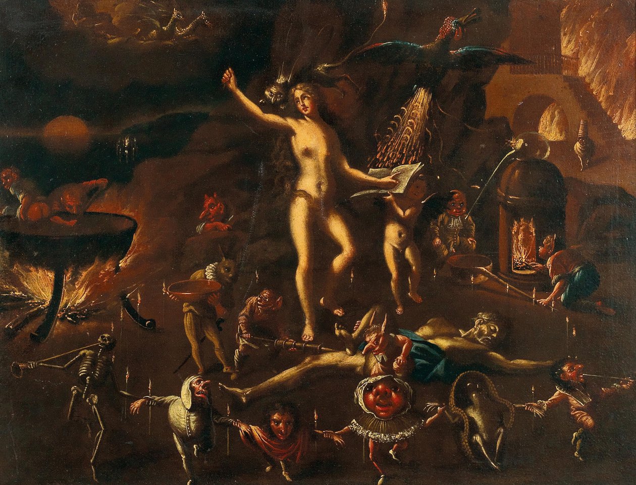 En heksescene. av Joseph Heintz the Younger
