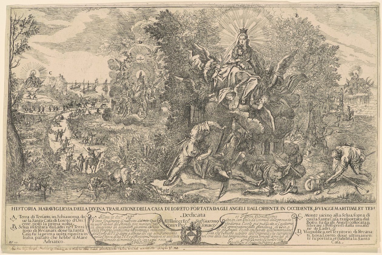 Transporten av det hellige hus Loreto av Joseph Heintz the Younger