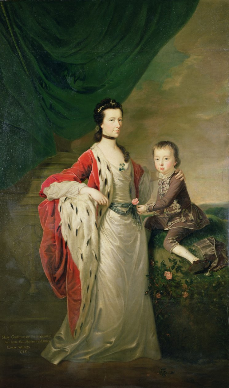 Mary, grevinne av Shaftsbury og hennes sønn, Anthony Ashley Cooper av Joseph Highmore