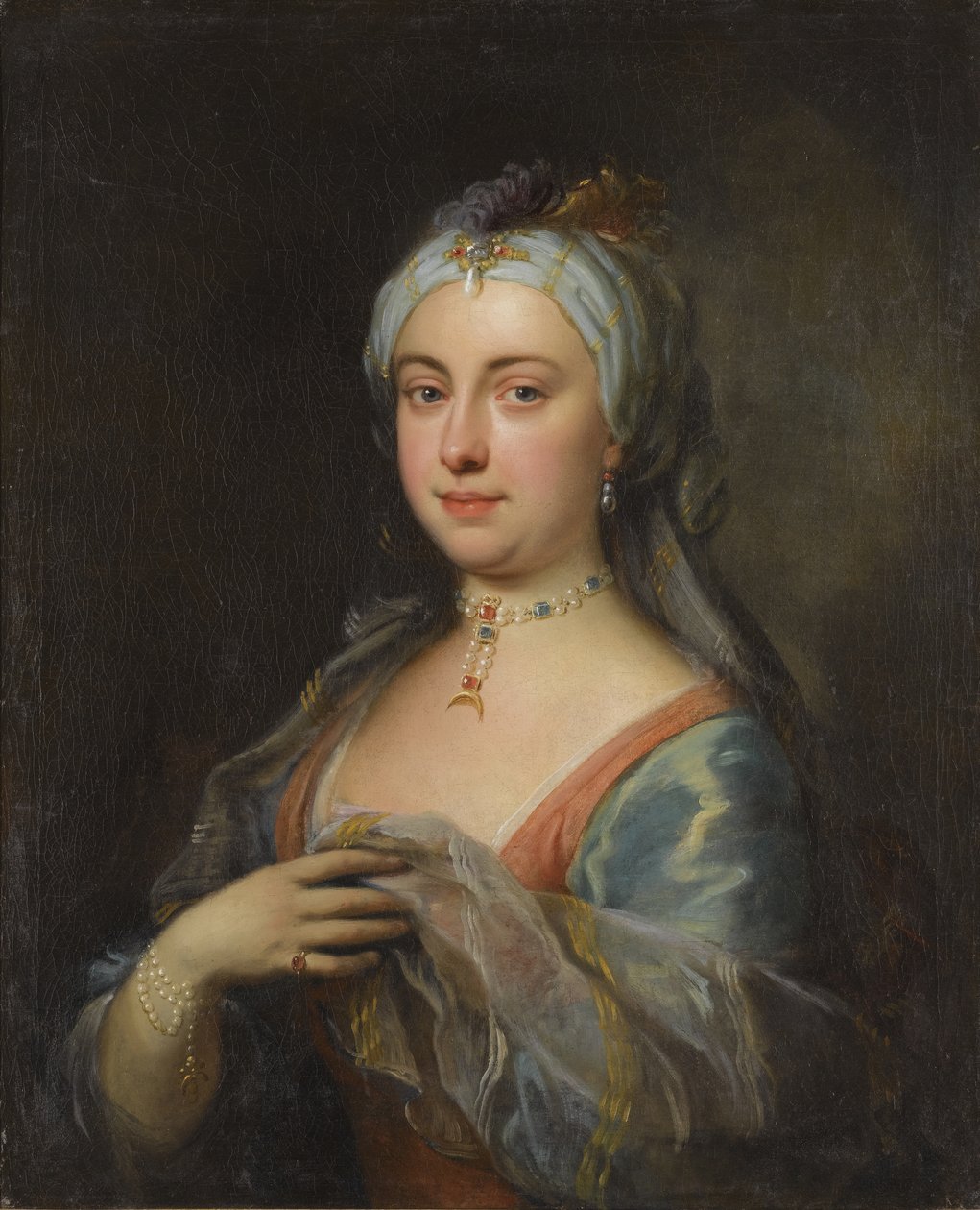 Portrett av Lady Mary Wortley Montagu 1689-1762 av Joseph Highmore
