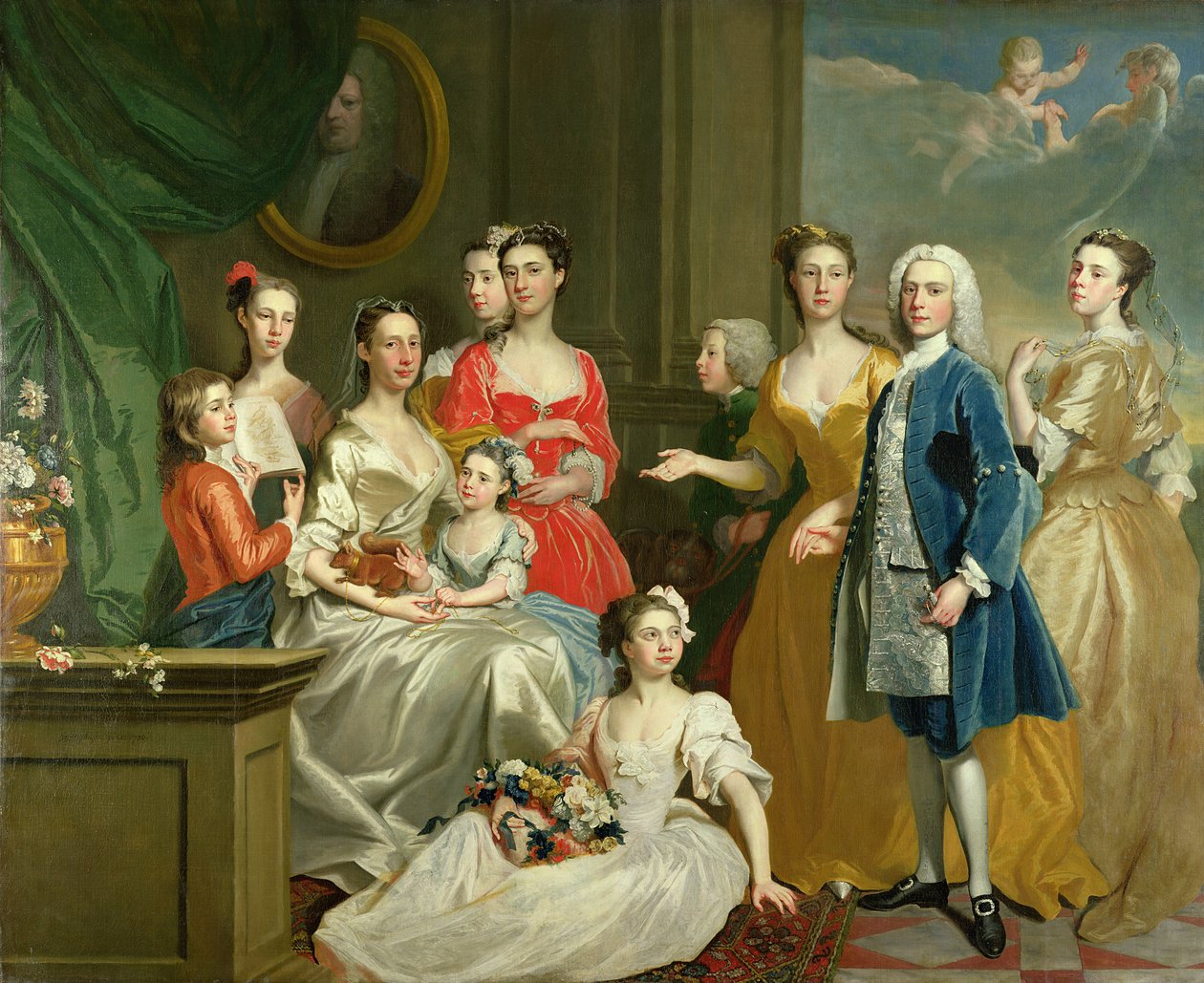 Familien til Eldred Lancelot-Lee, 1736 av Joseph Highmore