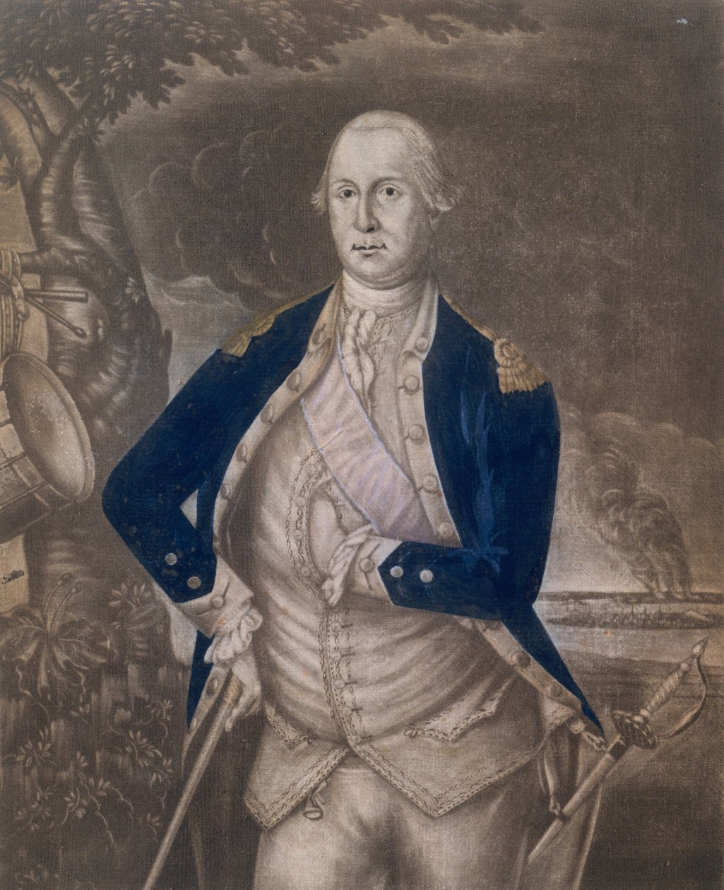 Hans eksellens George Washington Esq-r., ca. 1777 av Joseph Hiller
