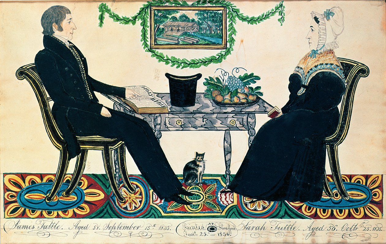 James og Sarah Tuttle, 1836 av Joseph Hilliard Davis