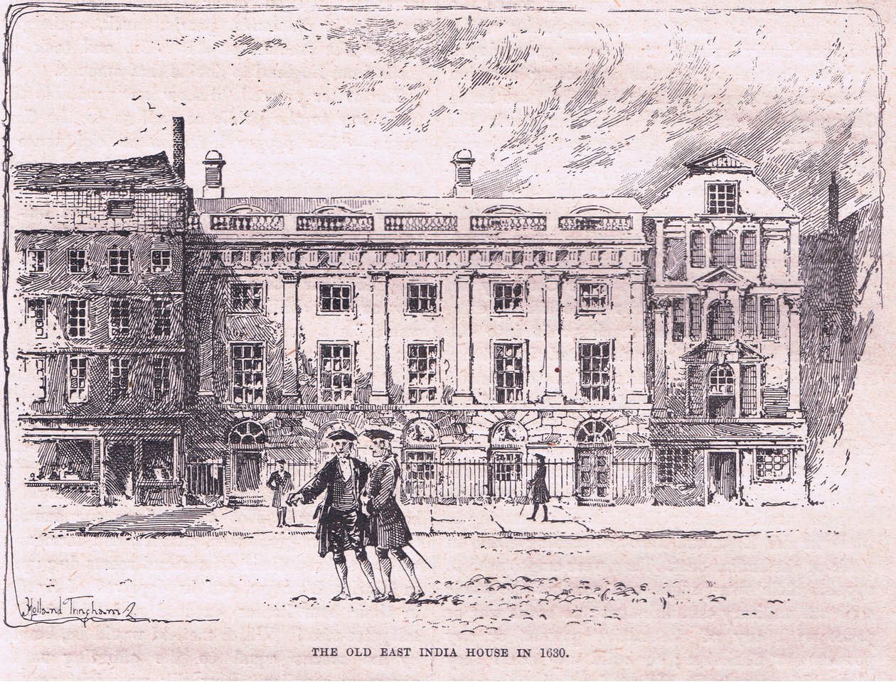 Det gamle Øst-India-huset 1630 e.Kr av Joseph Holland Tringham