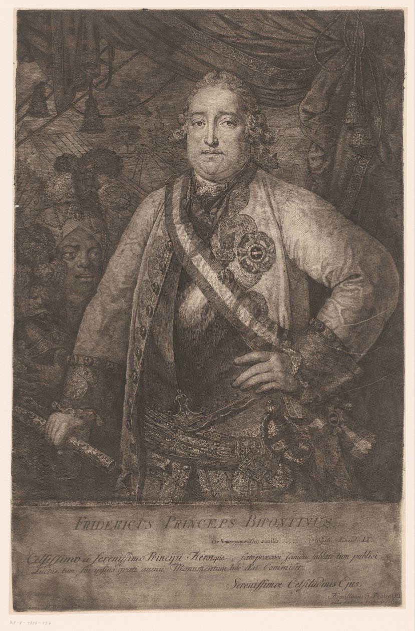 Portrett av Friedrich av Pfalz-Zweibrücken-Veldenz Fridericus Princeps Bipontinus (tittel på objekt) Works of Joseph Fratrel (serietittel) Works of Joseph Fratrel (serietittel) av Joseph I Fratrel