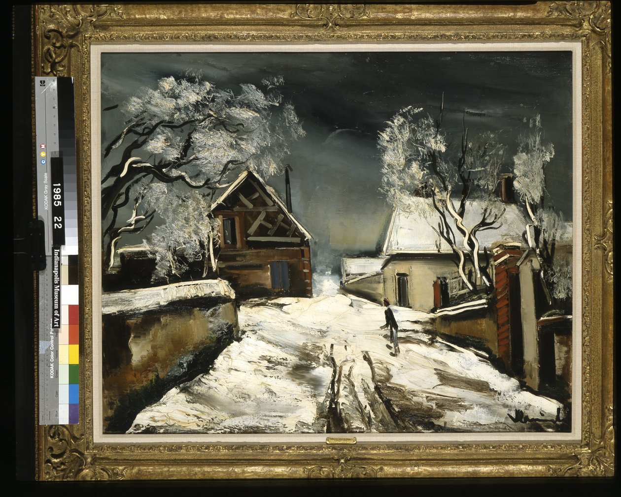 Houses In The Snow (olje på lerret) av Joseph Jacob Plenck