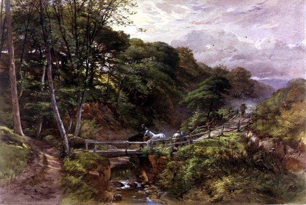 A Yorkshire Beck, 1865 av Joseph John Jenkins