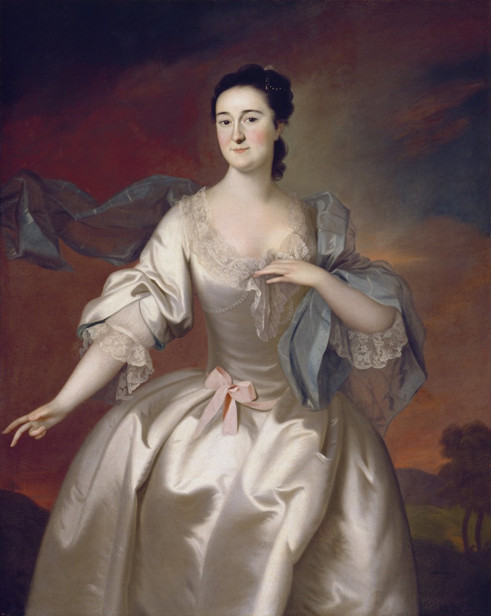 Mrs James Pitts, 1757 av Joseph Jonathan Blackburn