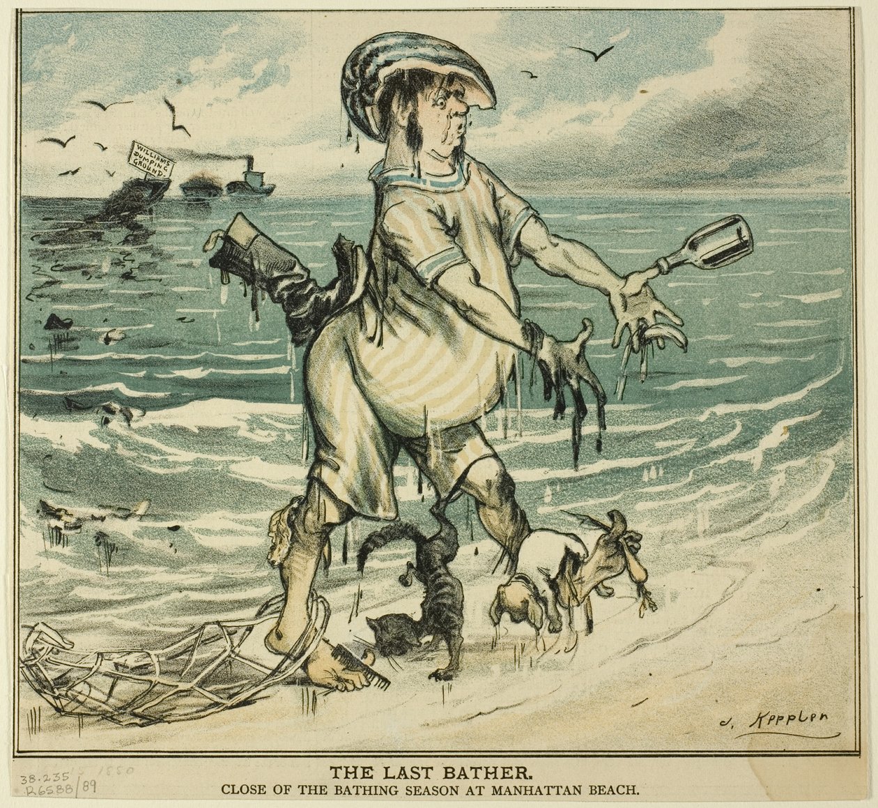 The Last Bather, fra Puck av Joseph Keppler