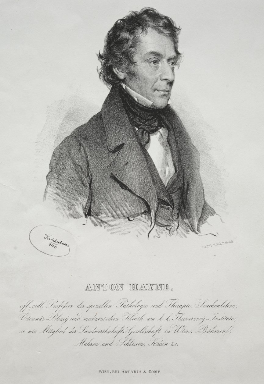 Portrett av Dr. Anton Hayne av Joseph Kriehuber