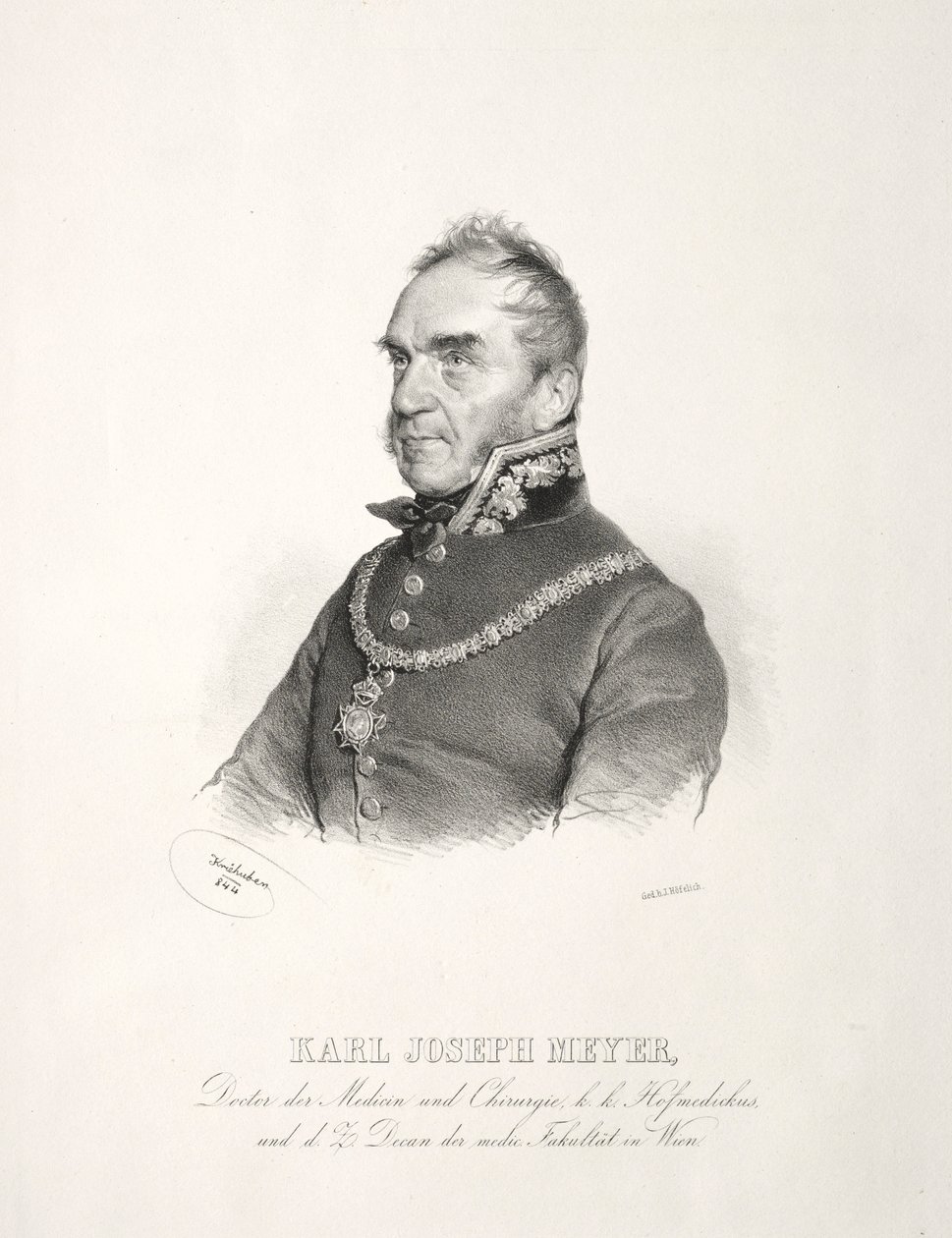Portrett av Dr. Karl Joseph Meyer, 1844. av Joseph Kriehuber