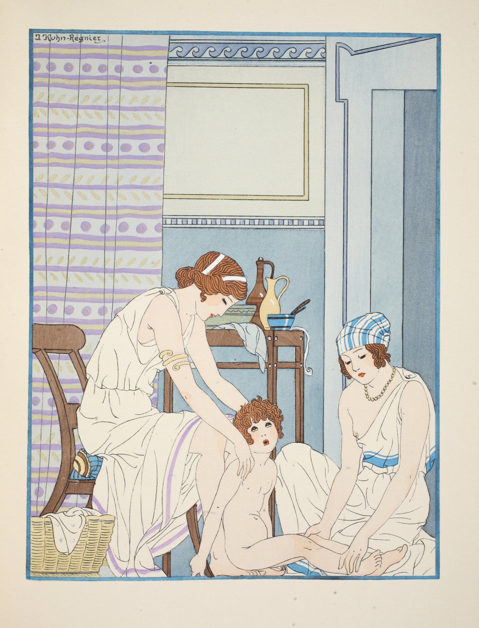 Care of Infants, illustrasjon fra 'The Works of Hippocrates', 1934 av Joseph Kuhn Regnier