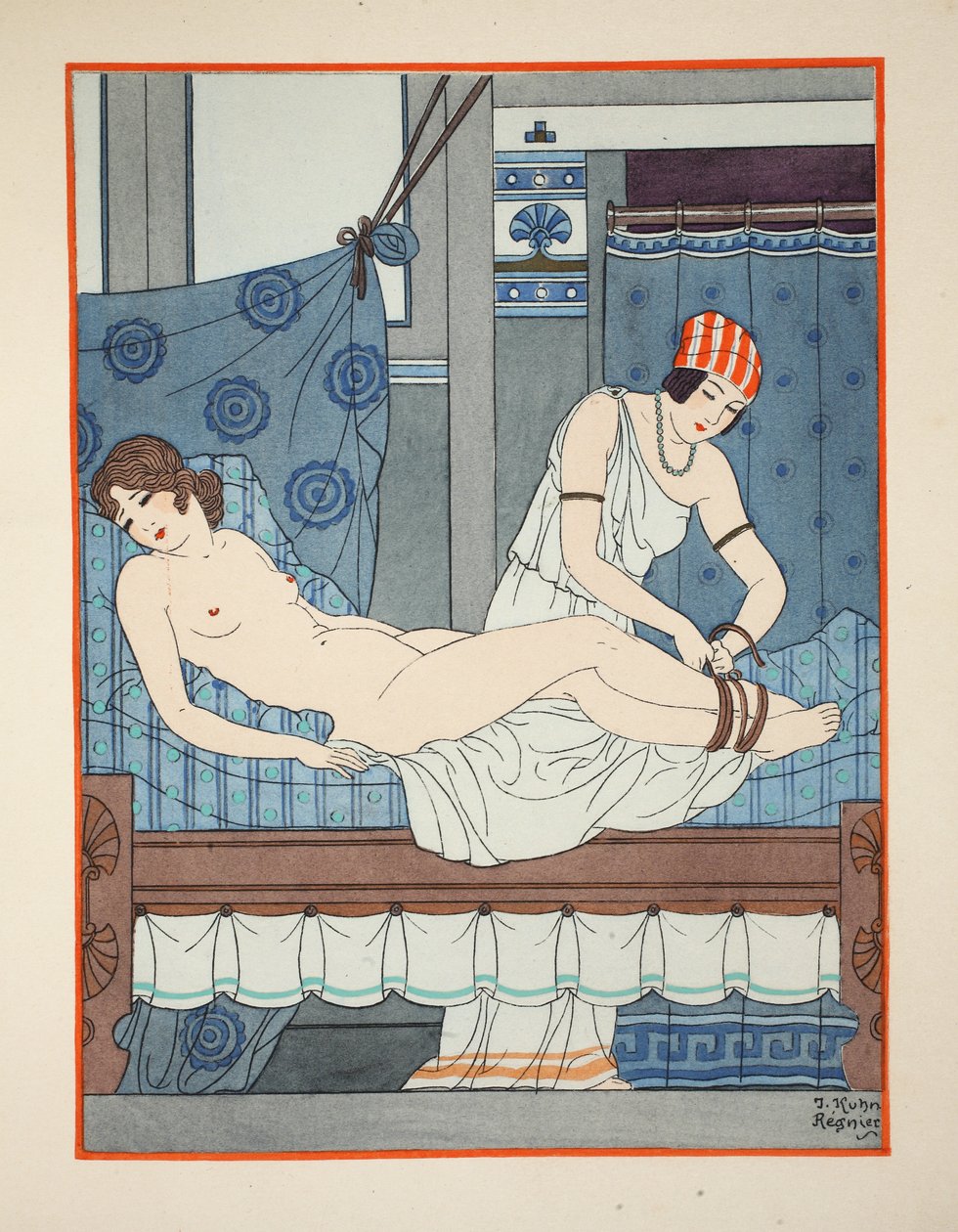 Å binde bena sammen, illustrasjon fra 'The Works of Hippocrates', 1934 av Joseph Kuhn Regnier