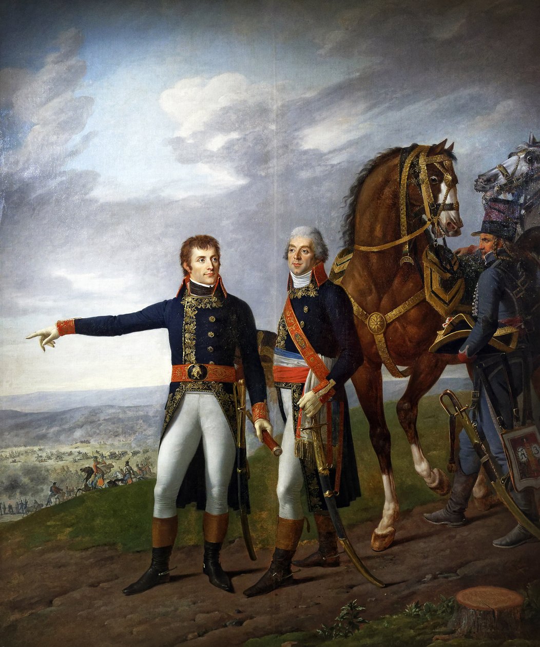 General Bonaparte og hans stabssjef general Louis Alexandre Berthier i slaget ved Marengo 14. juni 1800, ca. 1800-01 (olje på lerret) av Joseph and Lefevre Robert and Vernet Carle Boze
