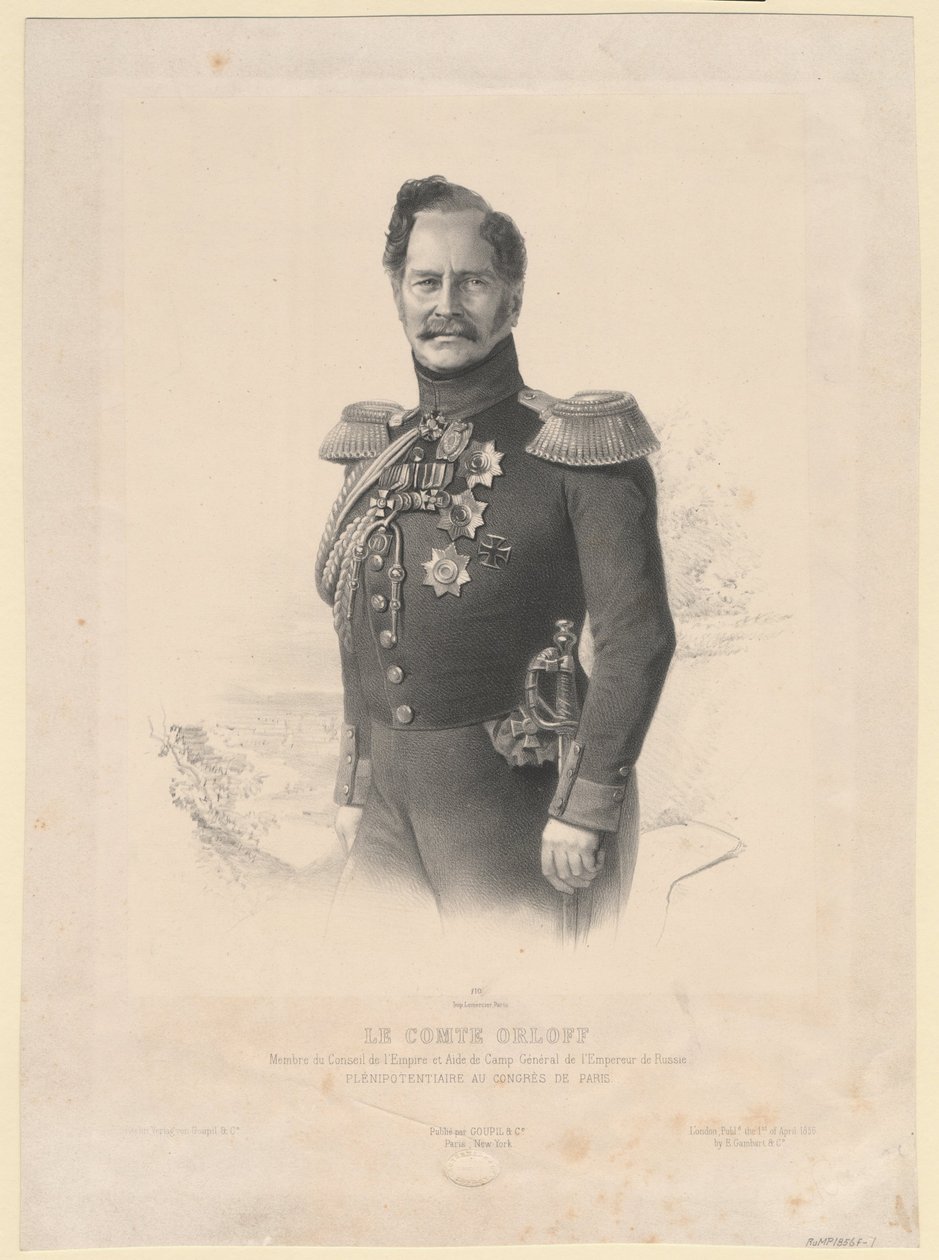 Portrett av grev Alexey Fyodorovich Orlov 1787-1862 av Joseph Lemercier