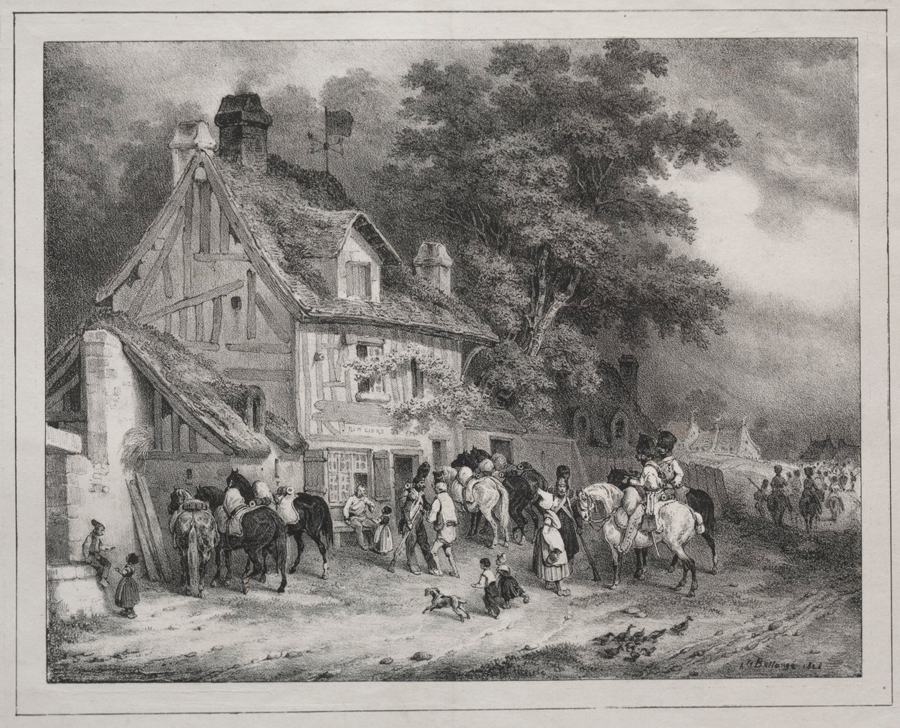 Album fra 1829: Souvenir of Normandy, 1828. av Joseph Louis Hippolyte Bellange