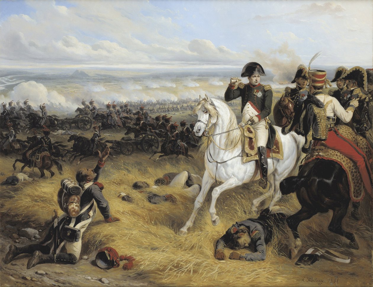 Napoleon i slaget ved Wagram (5.–6. juli 1809) - av Bellange, Hippolyte (1800–1866) av Joseph Louis Hippolyte Bellange