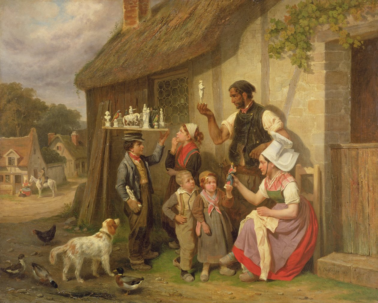 The Travelling Plaster Figure Salesman, 1883 av Joseph Louis Hippolyte Bellange
