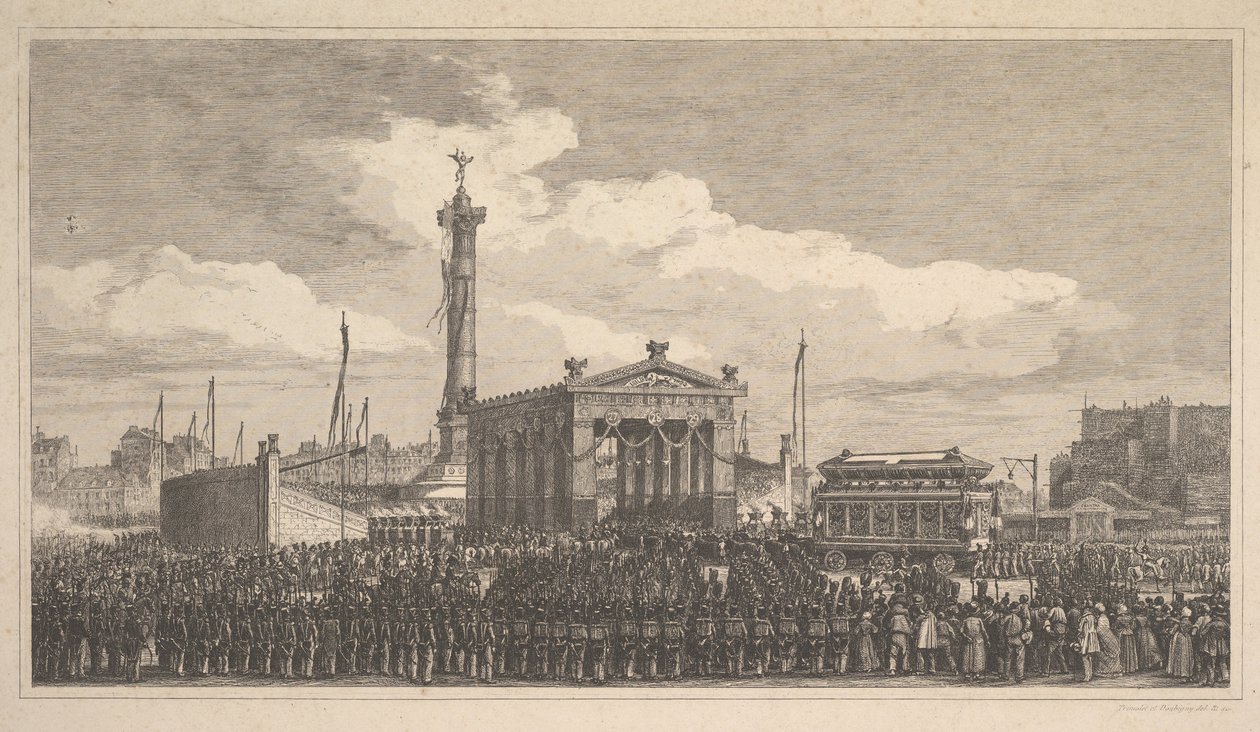 Seremoni for innvielsen av kolonnen i juli 1840, 1840. av Joseph Louis Trimolet