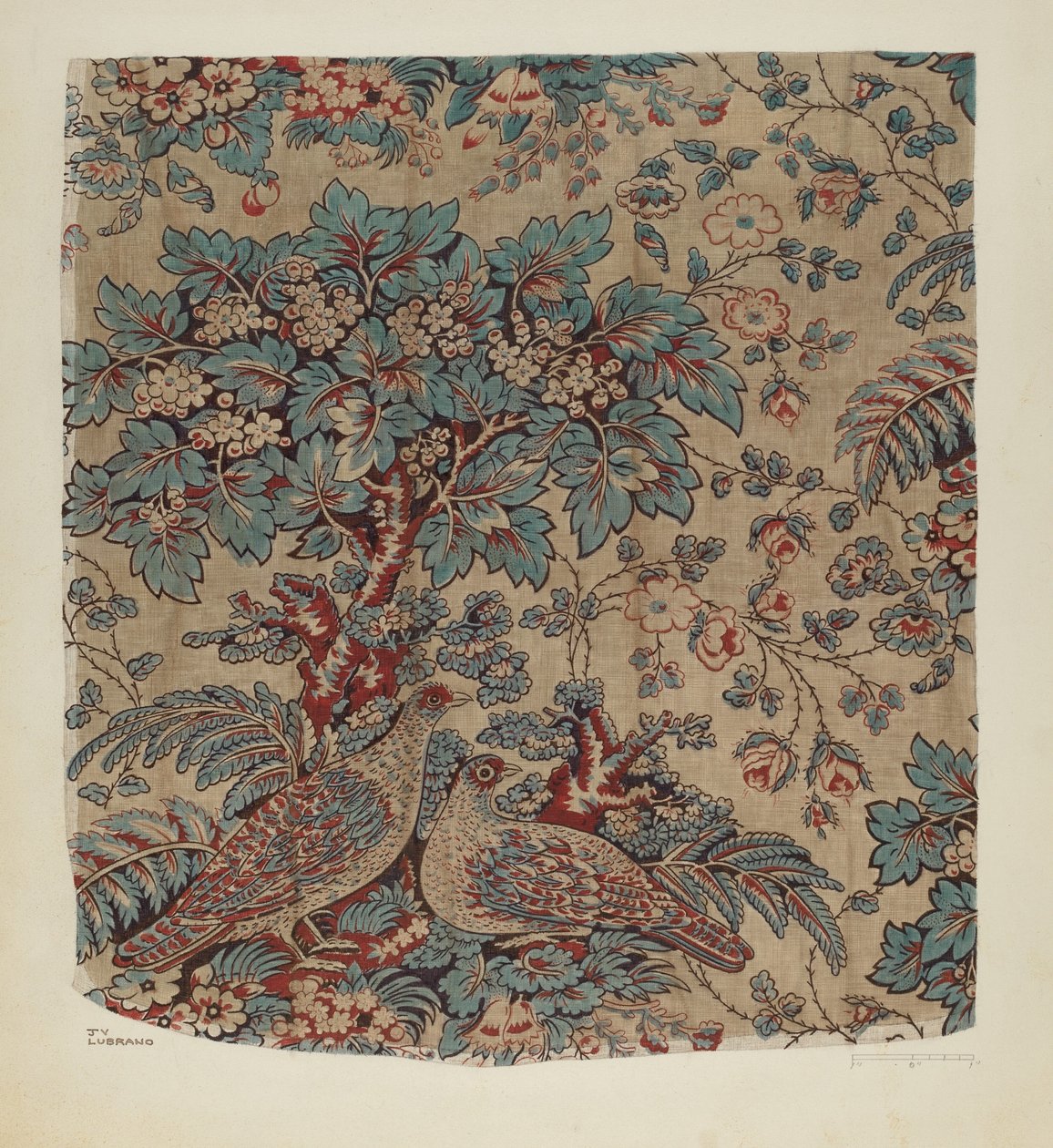 Trykt tekstil, ca. 1941. av Joseph Lubrano