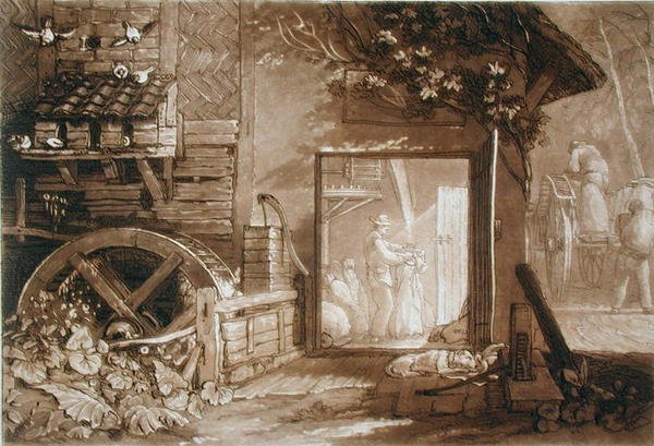 Penbury Mill, Kent, gravert av Charles Turner (1773-1857) utgitt 1808 (gravering) av Joseph Mallord William (after) Turner