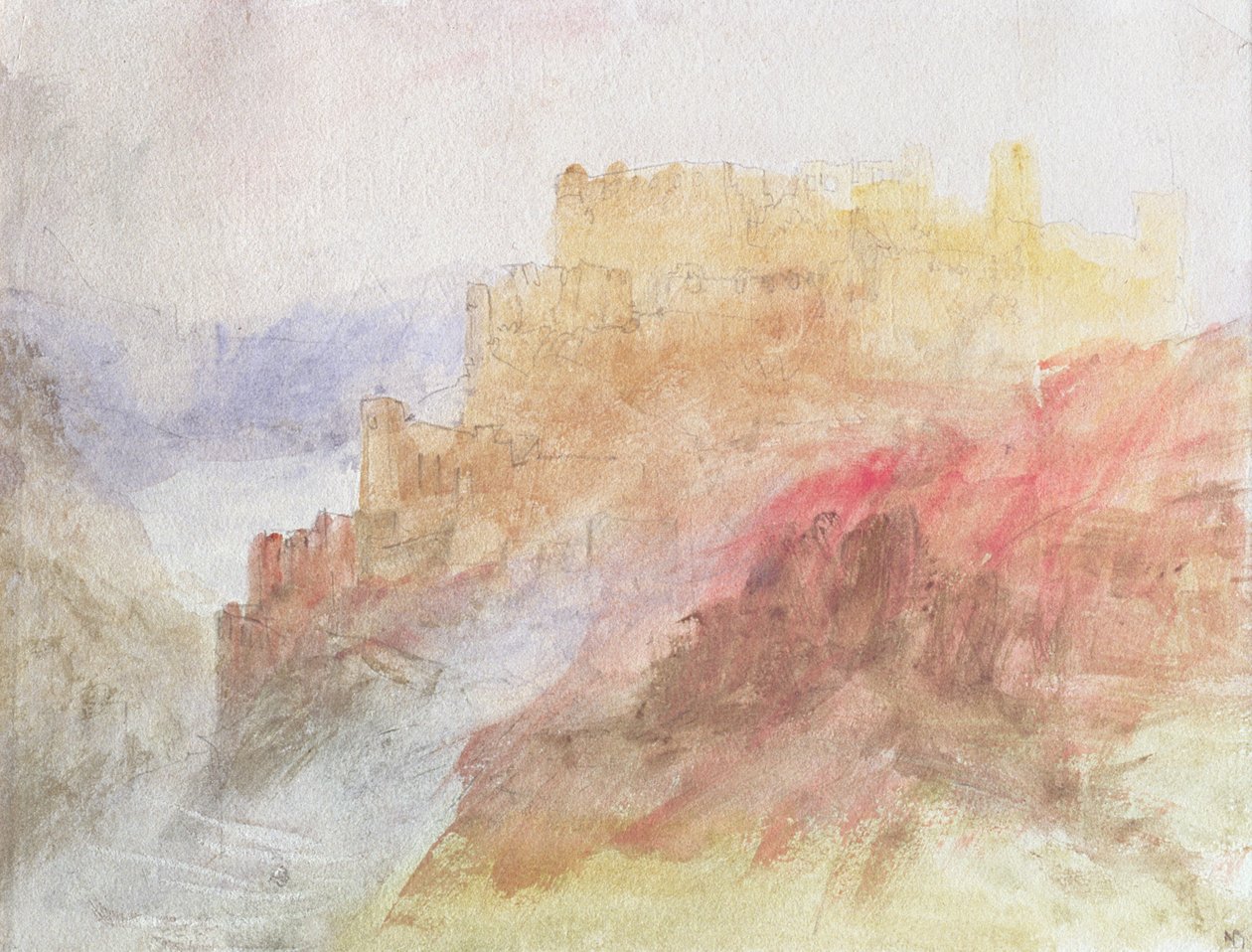 A Castle Above A Chasm, ca. 184144 av Joseph Mallord William Turner