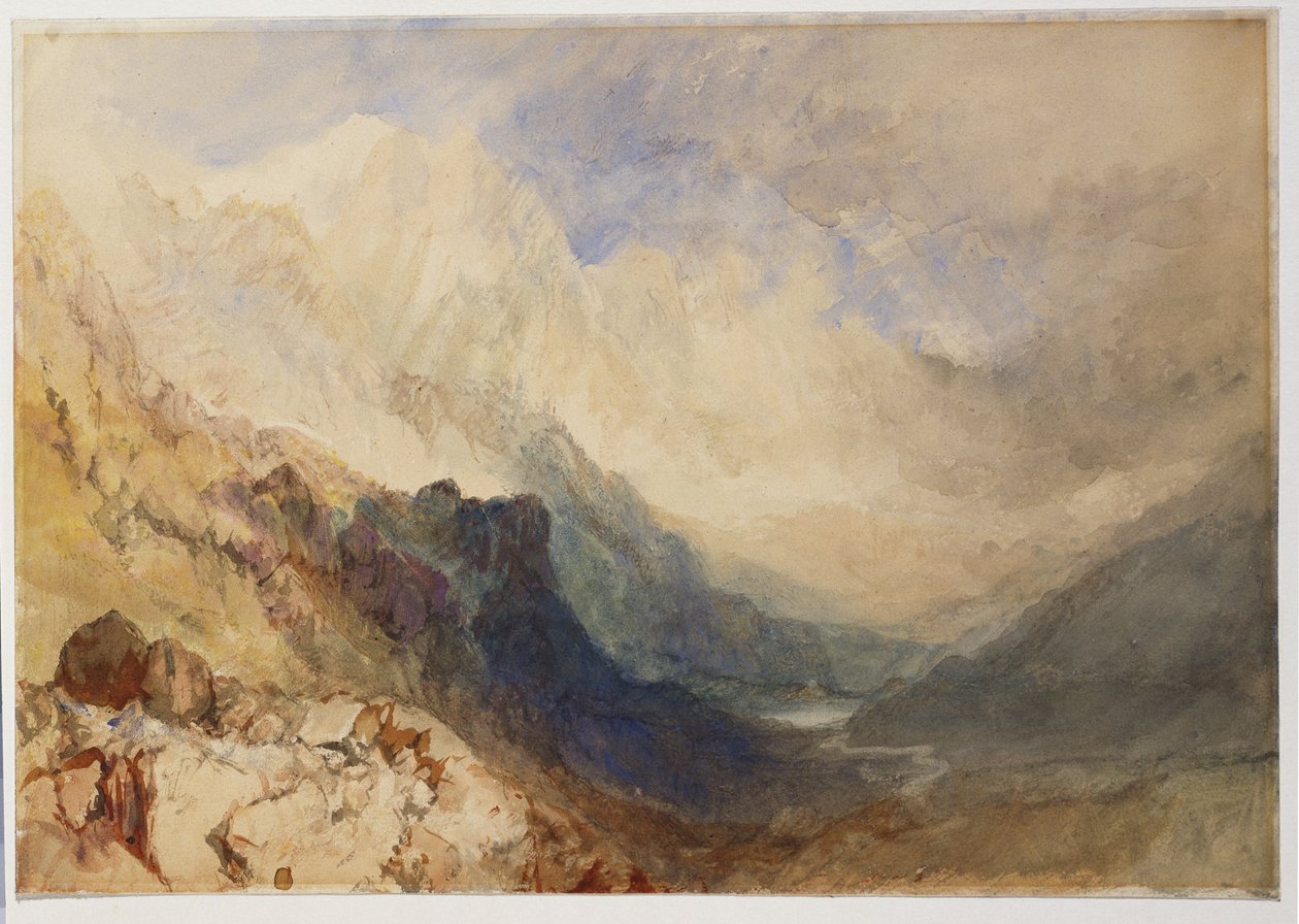 En scene i Val d"Aosta av Joseph Mallord William Turner