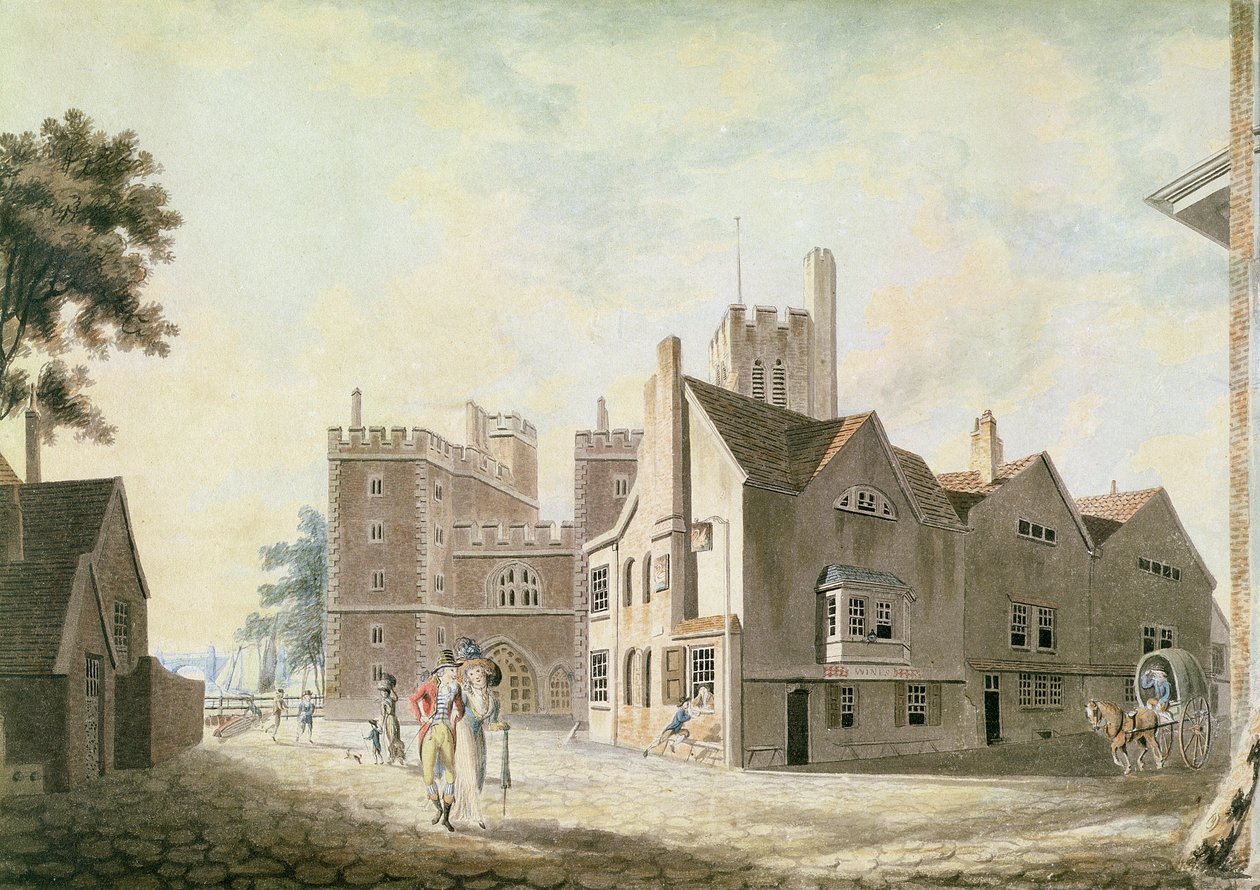 Utsikt over erkebiskopens palass, Lambeth av Joseph Mallord William Turner