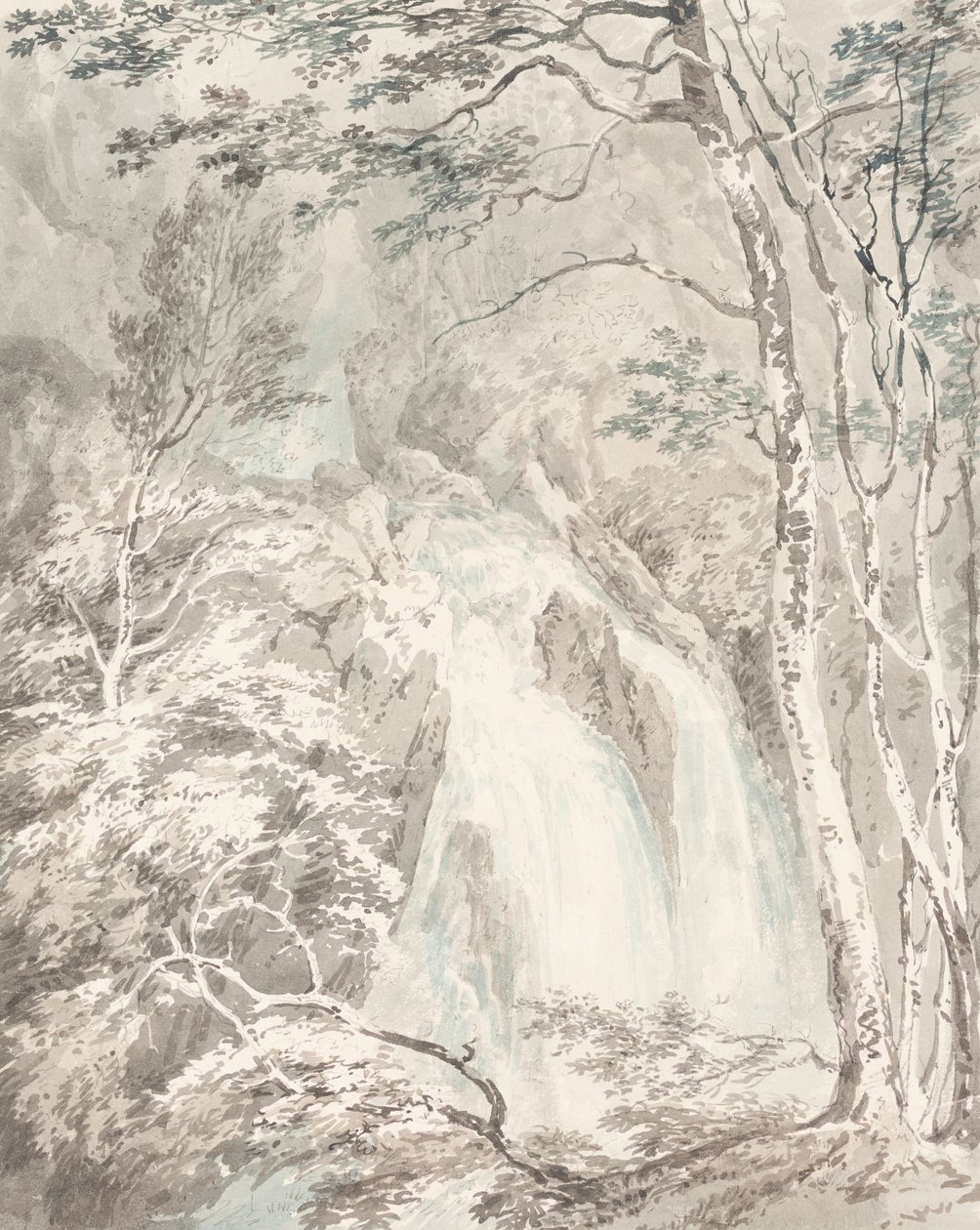 En foss av Joseph Mallord William Turner