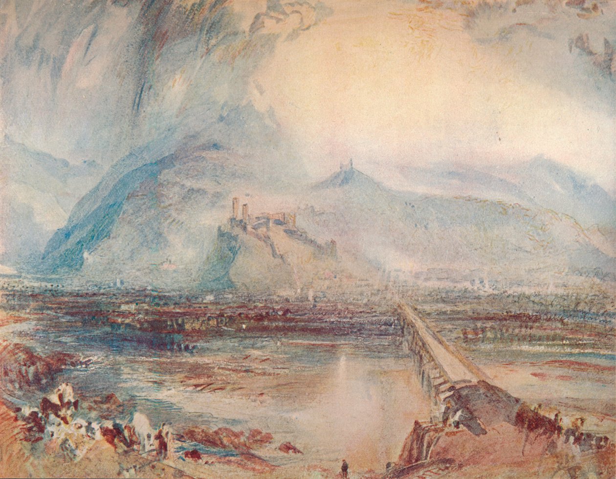 Bellinzona: Fra veien til Locarno, 1909 av Joseph Mallord William Turner