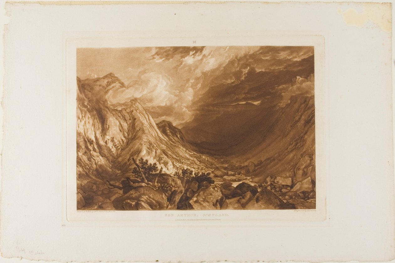 Ben Arthur, plate 69 fra Studieboken av Joseph Mallord William Turner