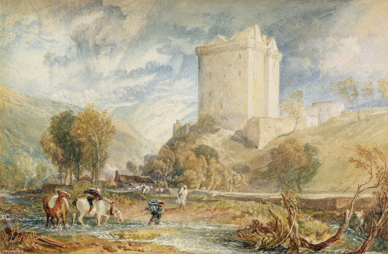 Borthwick Castle av Joseph Mallord William Turner
