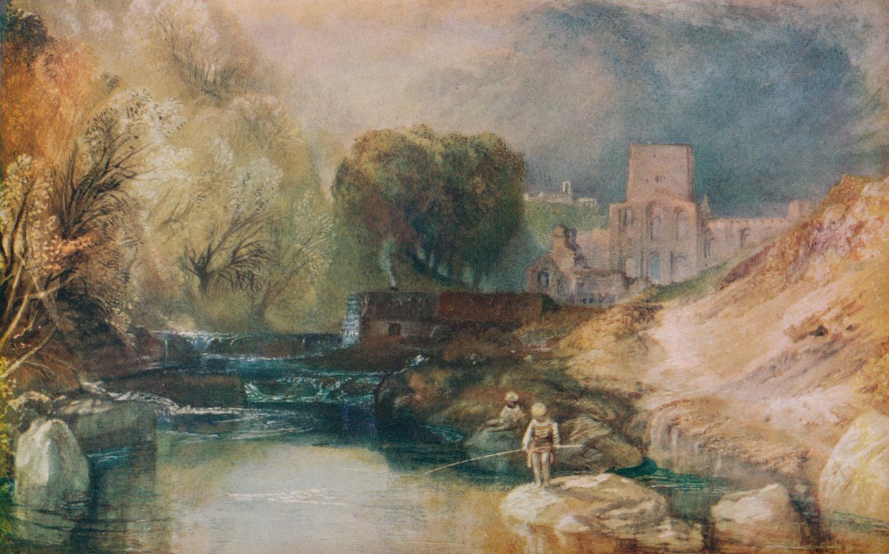 Brinkburn Priory, Northumberland, c1830 av Joseph Mallord William Turner