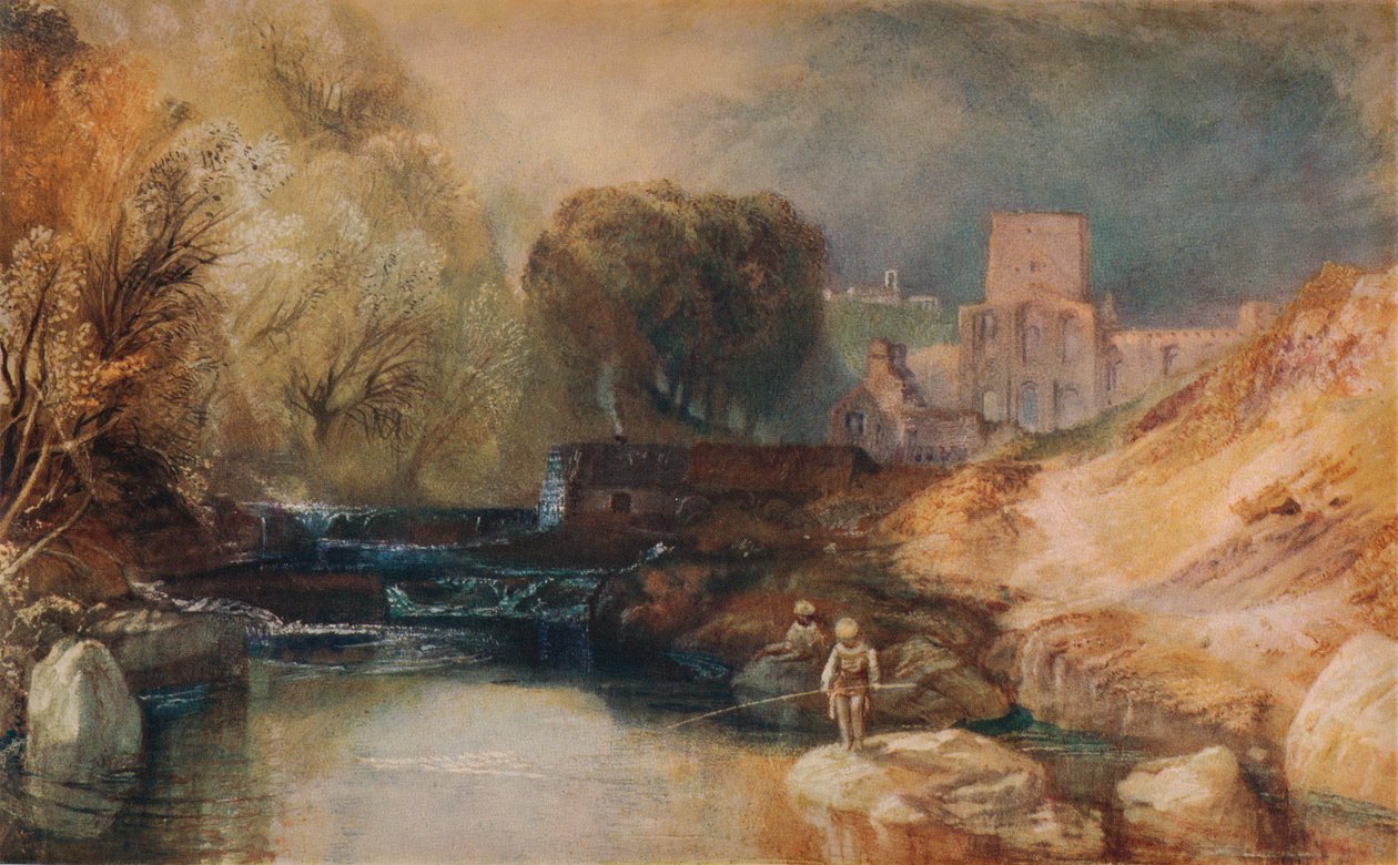 Brinkburn Priory, Northumberland, c1830, 1938 av Joseph Mallord William Turner