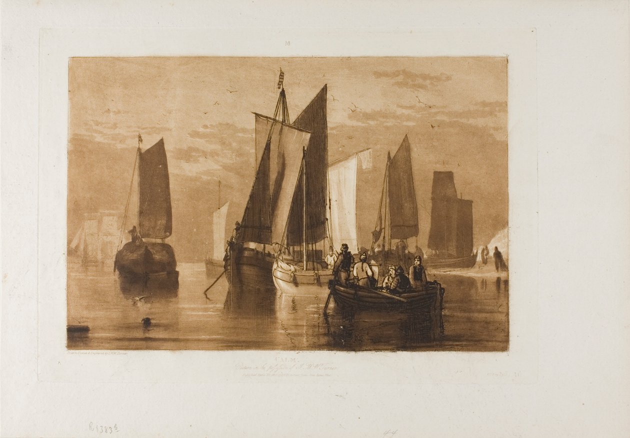 Rolig, plate 44 fra Studieboken av Joseph Mallord William Turner