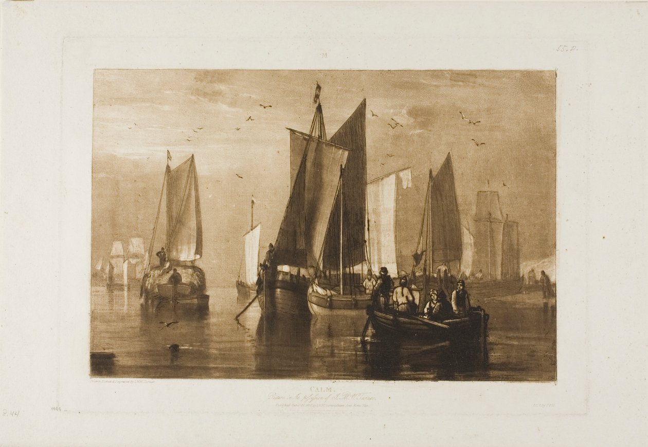 Rolig, plate 44 fra Studieboken av Joseph Mallord William Turner