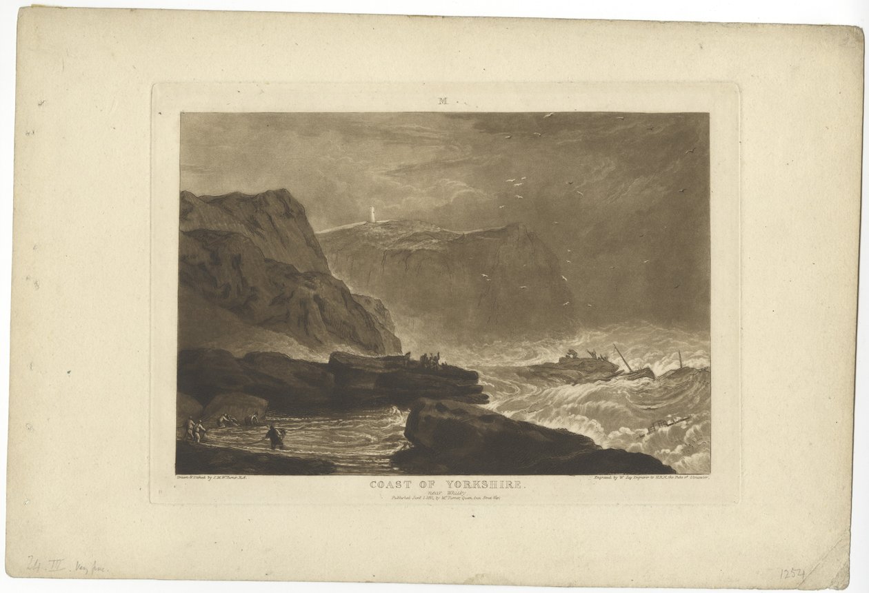 Kysten av Yorkshire (etsing) av Joseph Mallord William Turner
