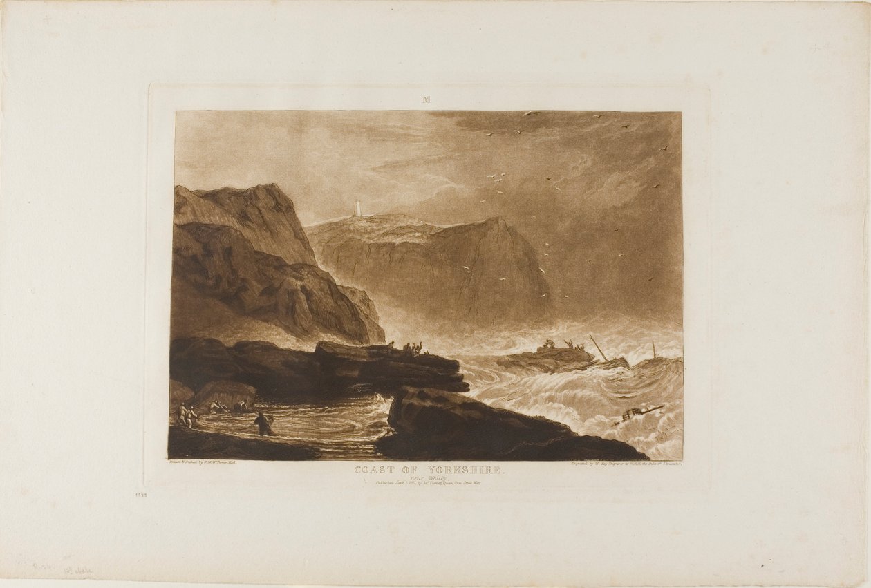 Coast of Yorkshire, plate 24 fra Liber Studiorum av Joseph Mallord William Turner
